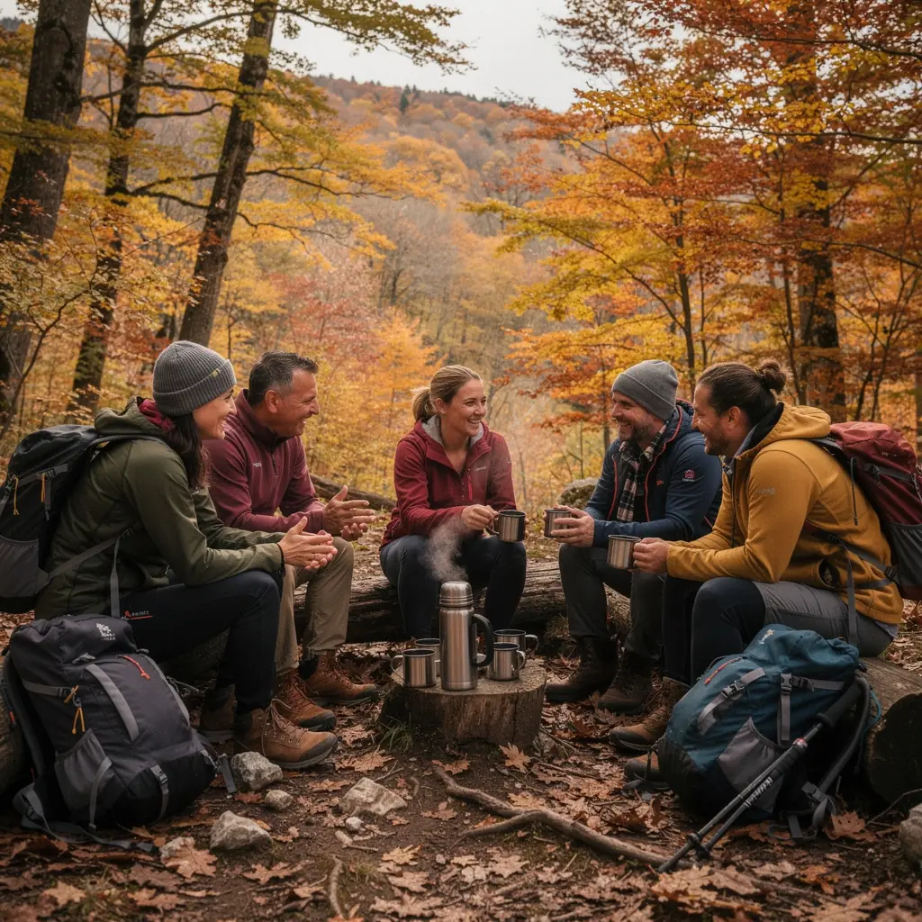 Šalica s mirisnim biljnim čajem uz prozorsku dasku s pogledom na prirodu.